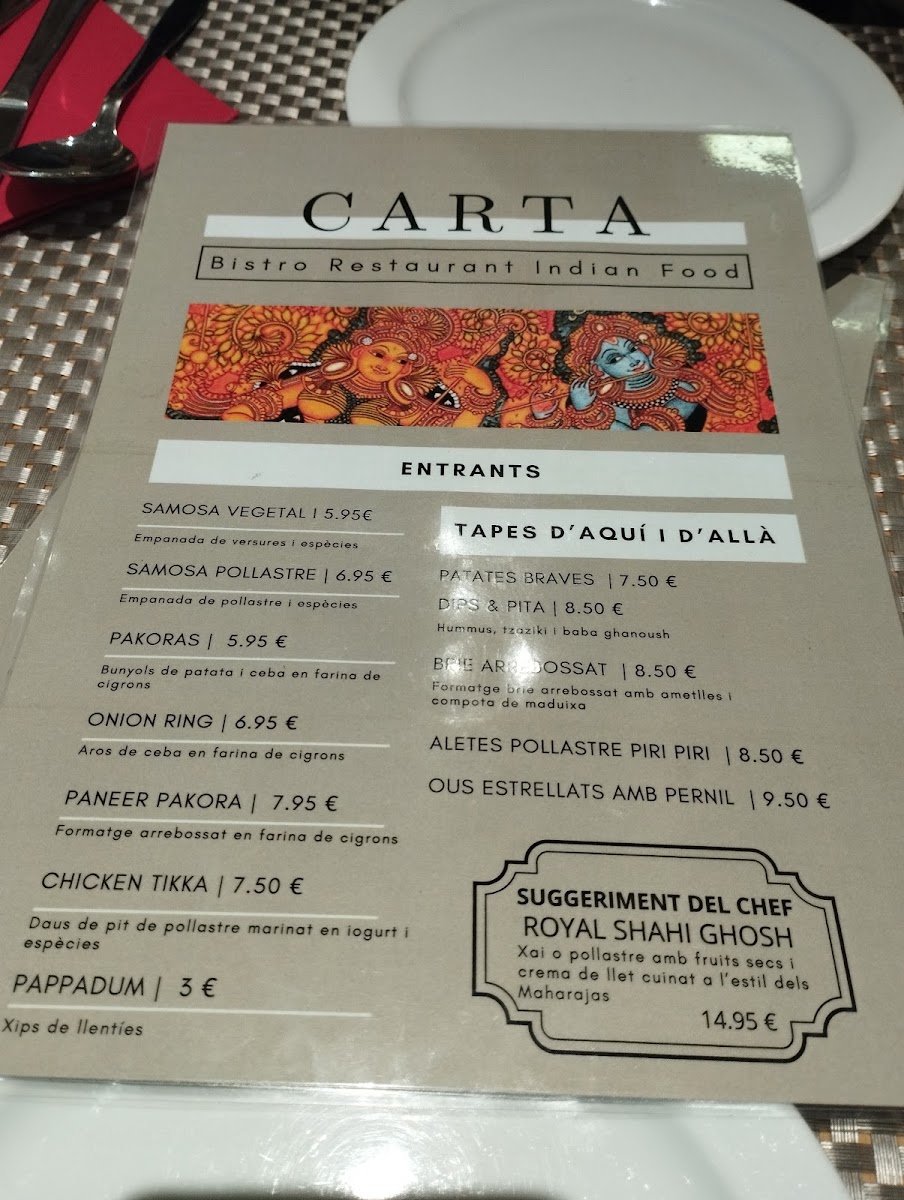 Menu Bistro Restaurant - Menjar De L’India-6