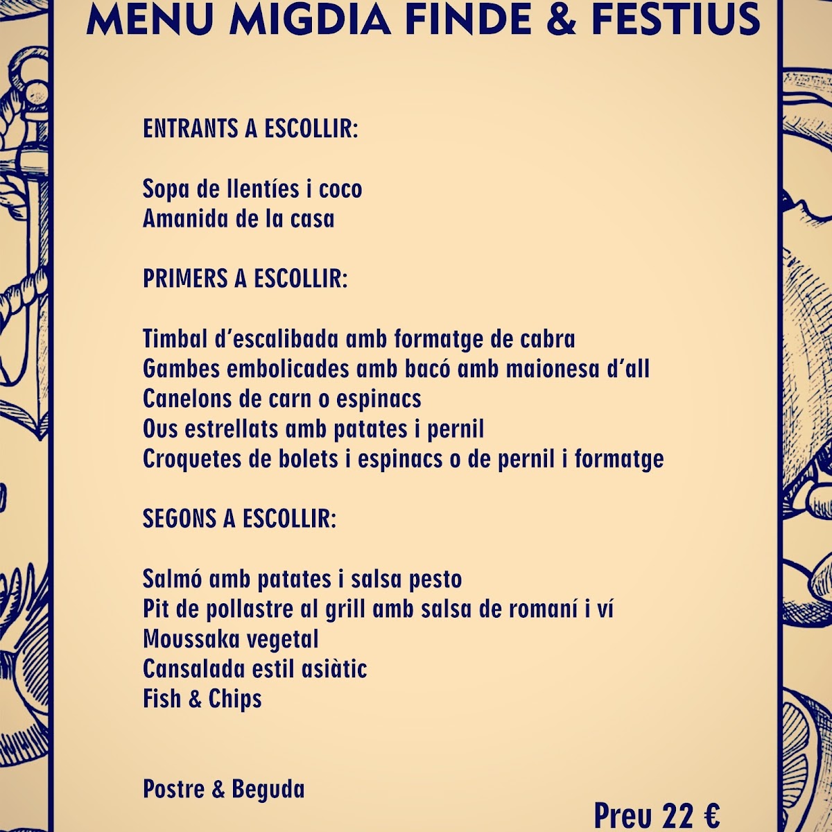 Menu Bistro Restaurant - Menjar De L’India-8